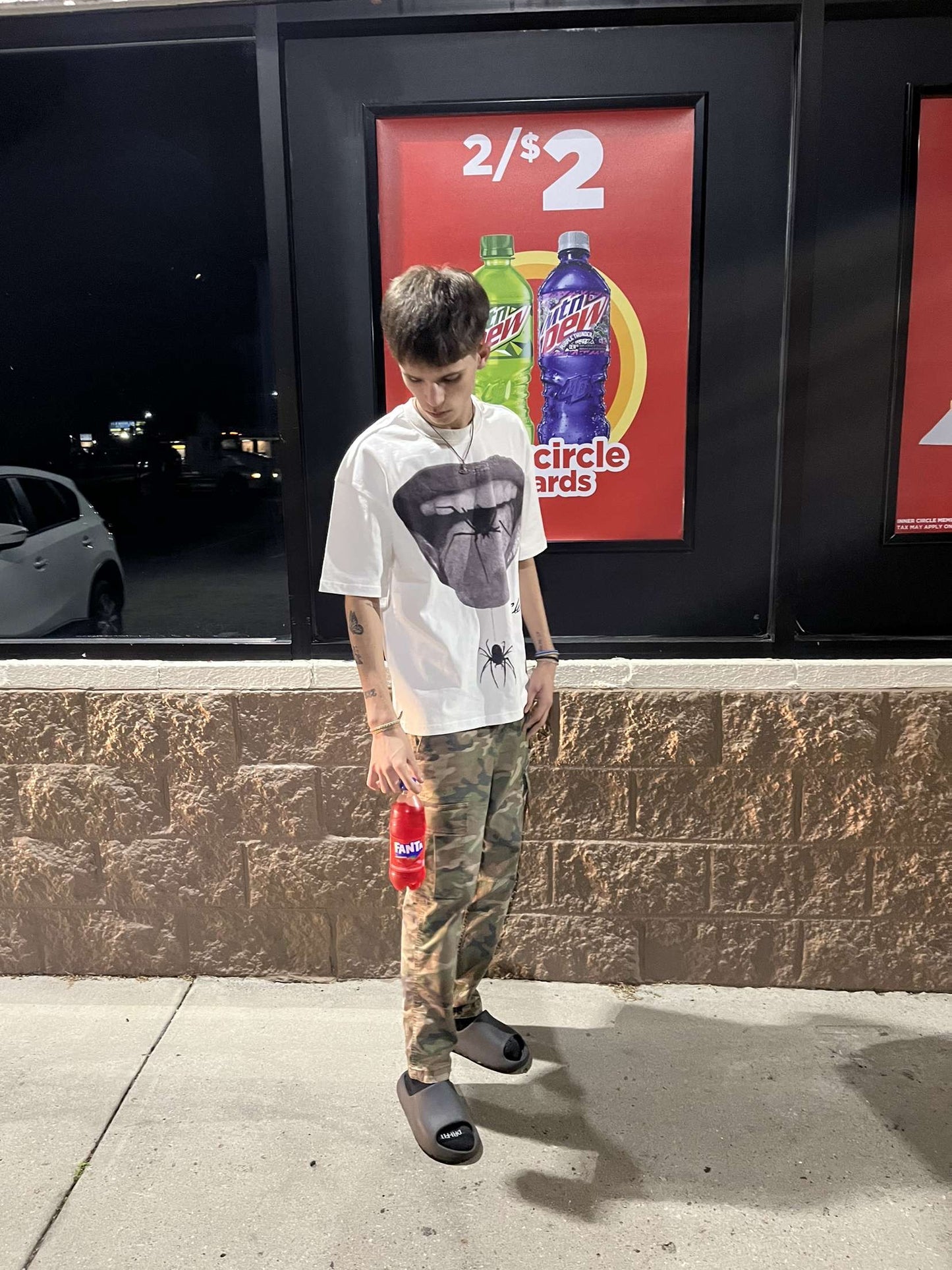 Oversized “spider” graphic tee