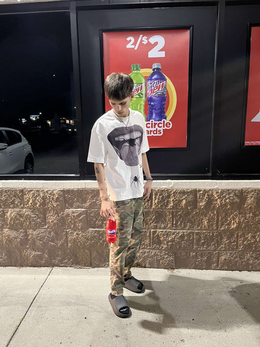 Oversized “spider” graphic tee