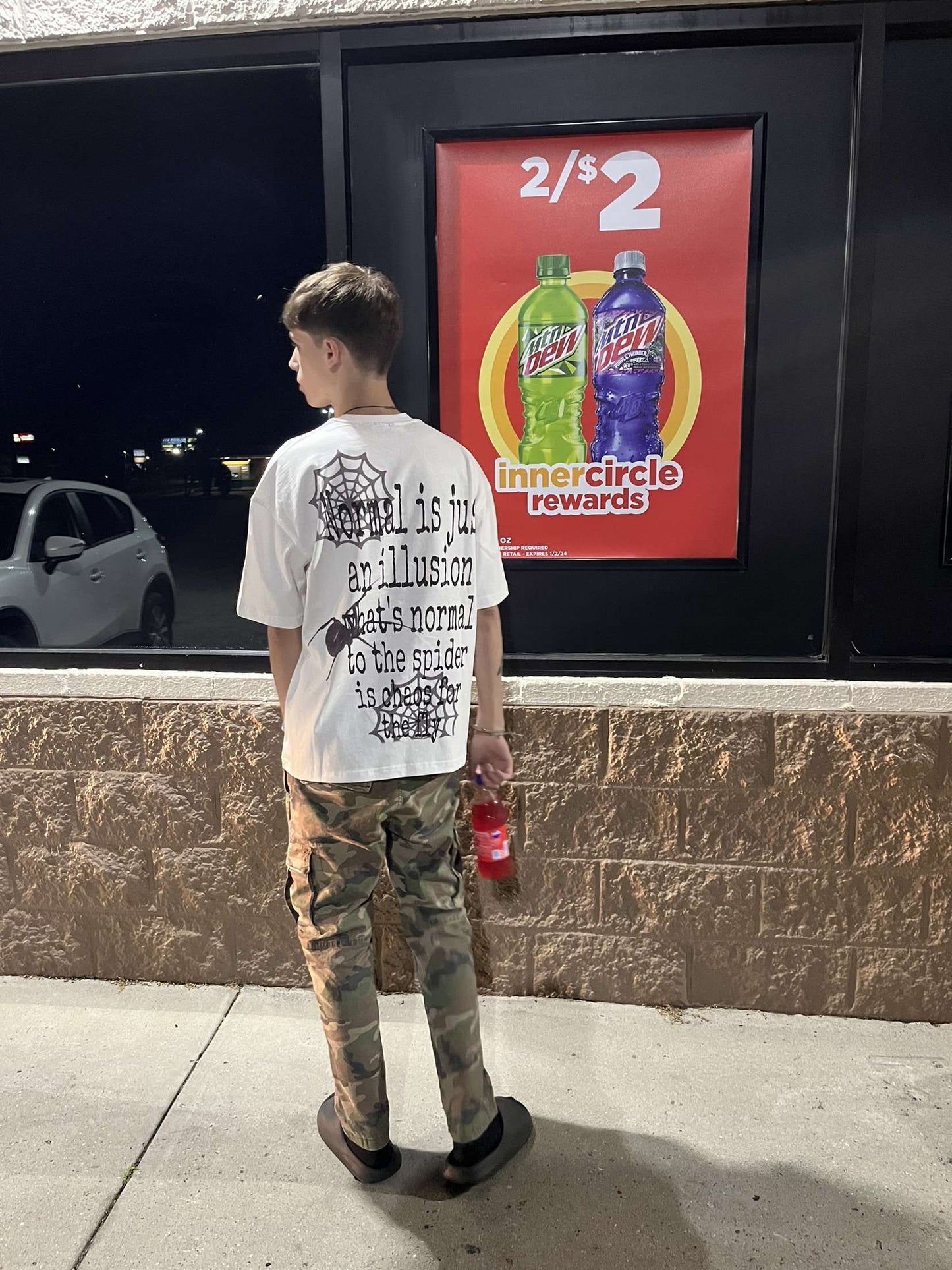 Oversized “spider” graphic tee